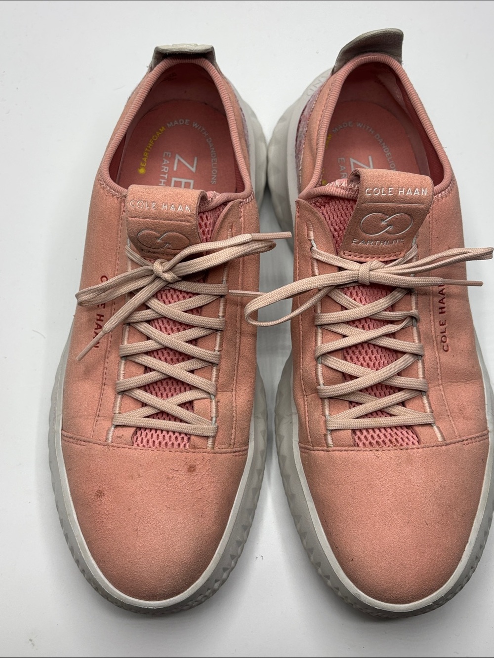 Cole Haan ZERØGRAND Overtake Runner Pink/White Lace-Up Low Top Sneaker Size 9.5